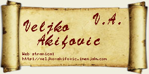 Veljko Akifović vizit kartica